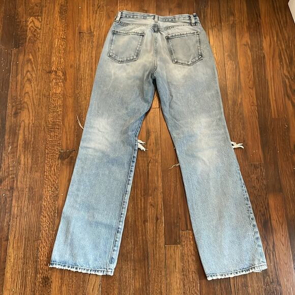 Frame High Rise Straight Distressed Jeans NEW - Picture 5 of 5